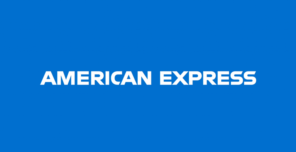 Logo American Express fundo azul