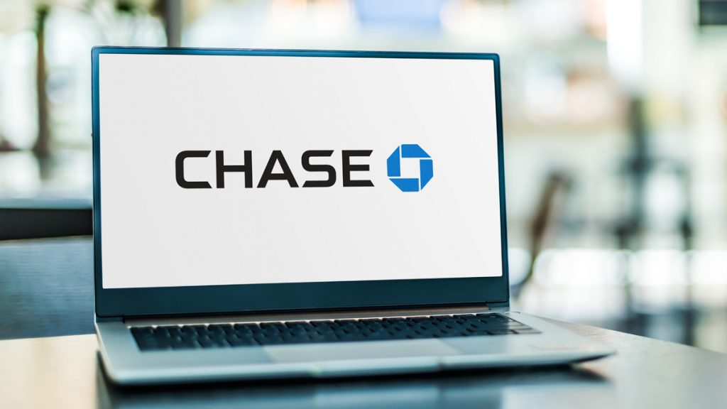 Chase logo on a computer