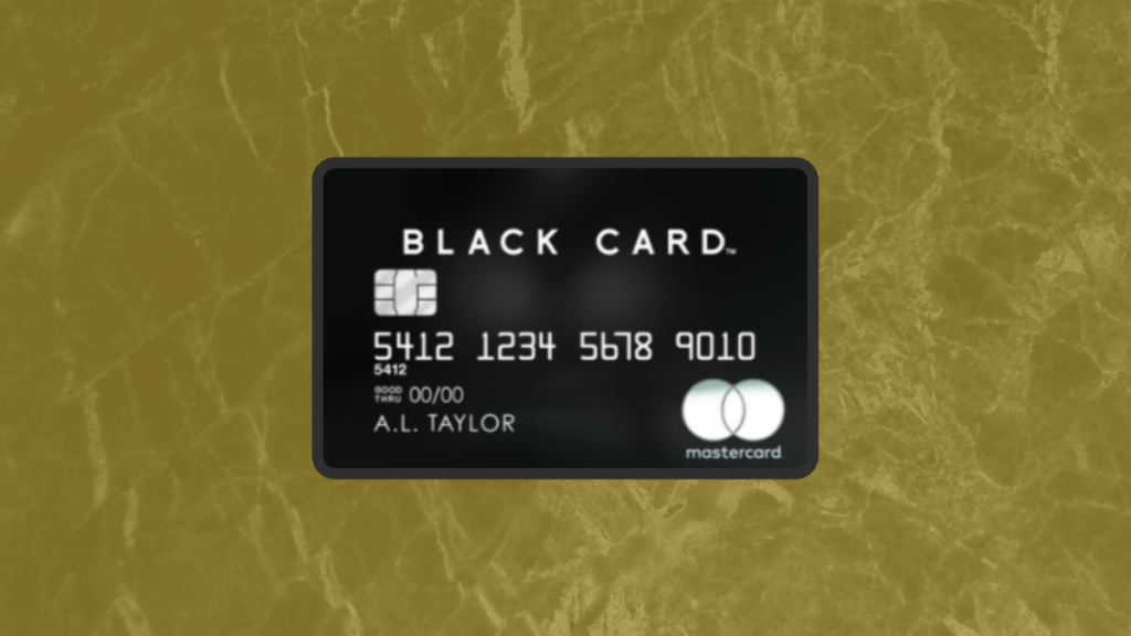 luxury black credit card