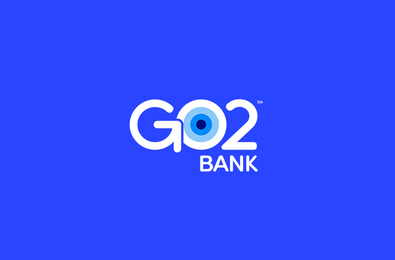 GO2bank™ LOGO n blue background