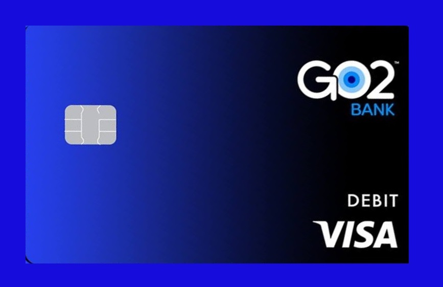 GO2bank™ card blue background