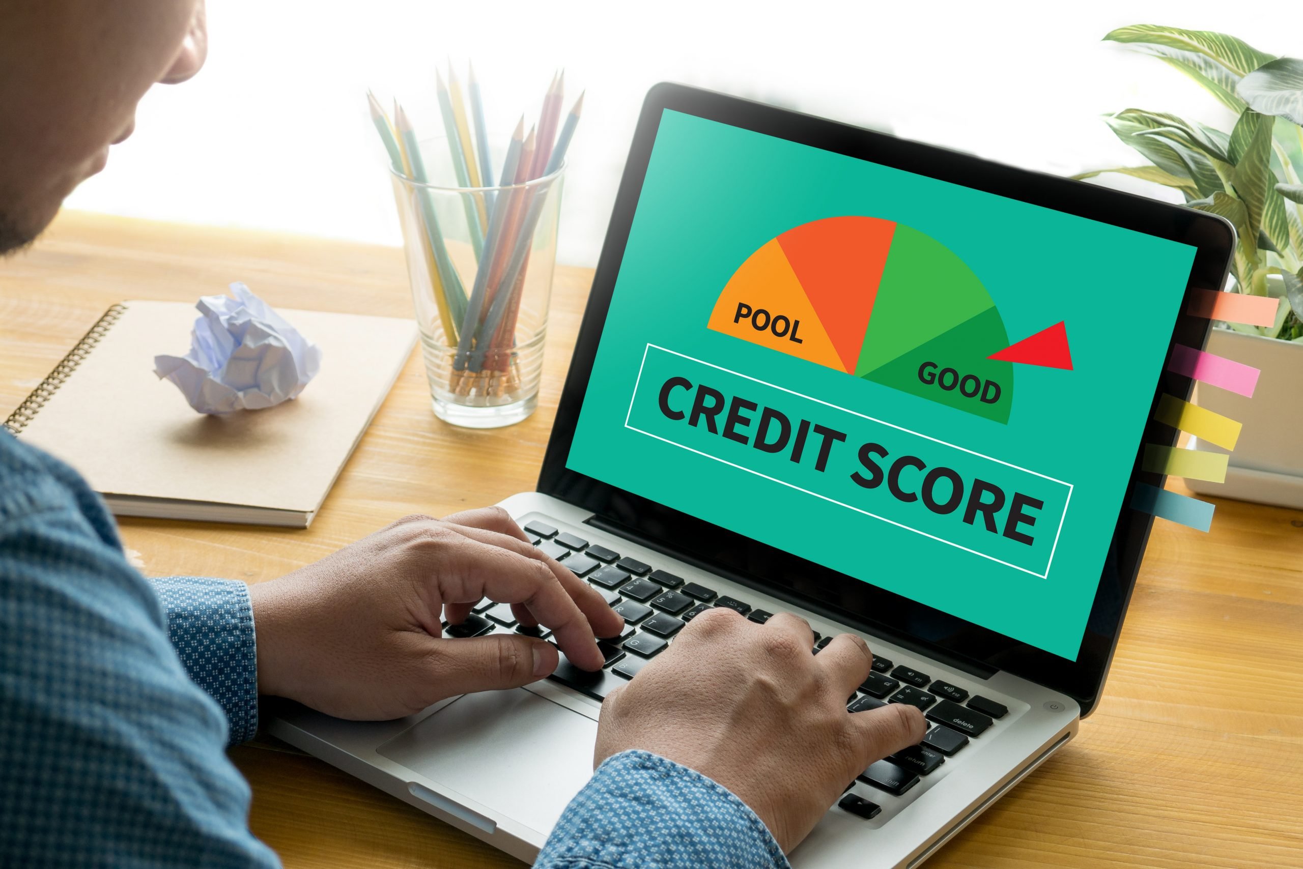 CREDIT SCORE (Businessman Checking Credit Score Online and Financial payment Rating Budget Money)