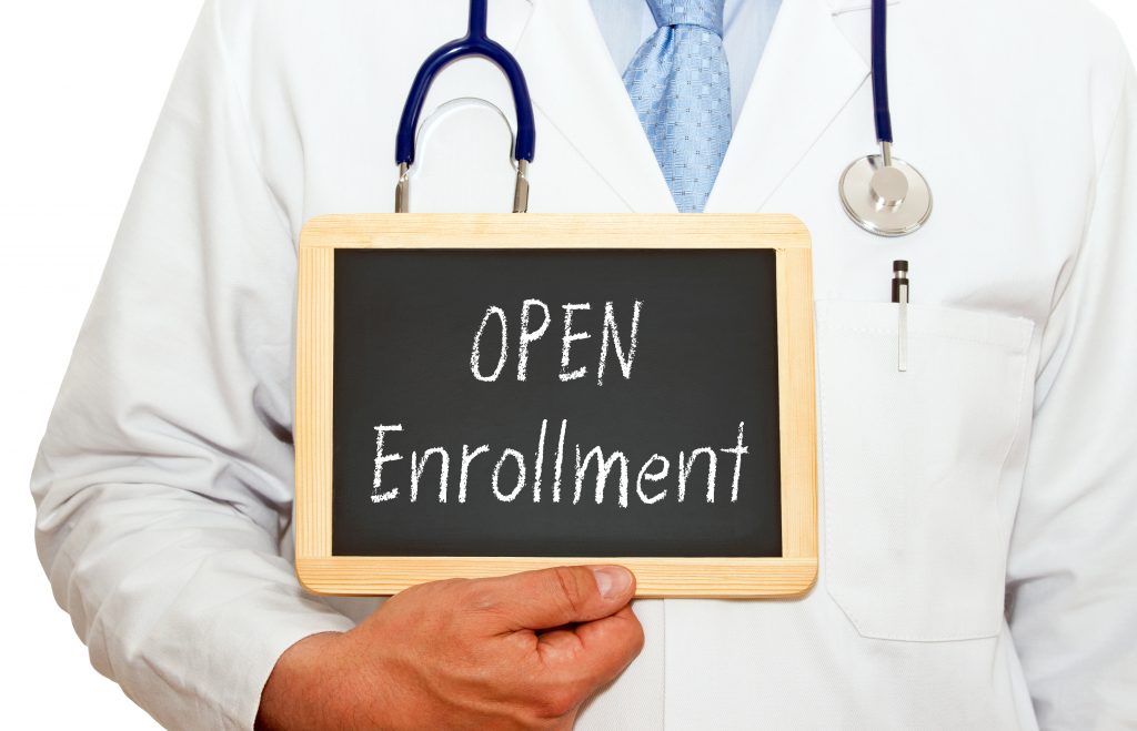 Open Enrollment - Doctor with chalkboard