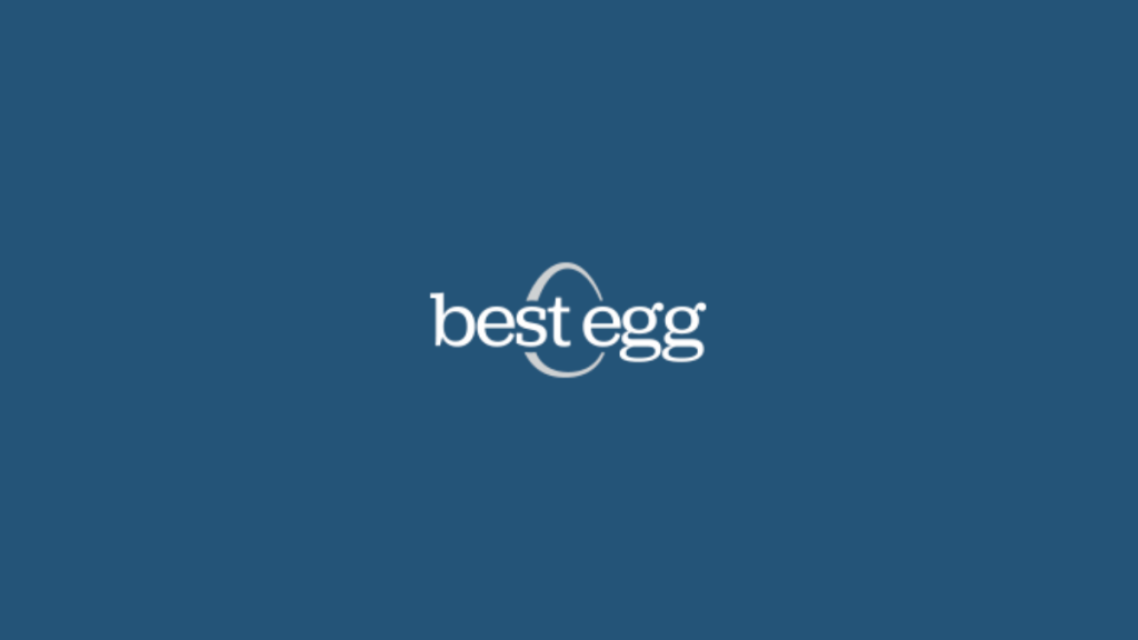 Best egg logo on a blue background