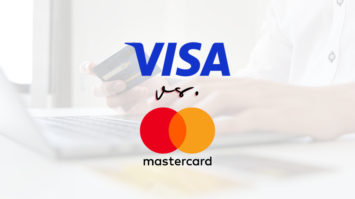 Visa logo and mastercard logo