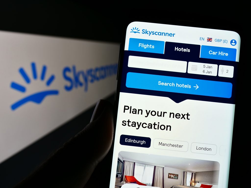 SkyScanner mobile app