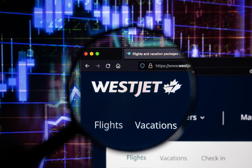 Westjet website