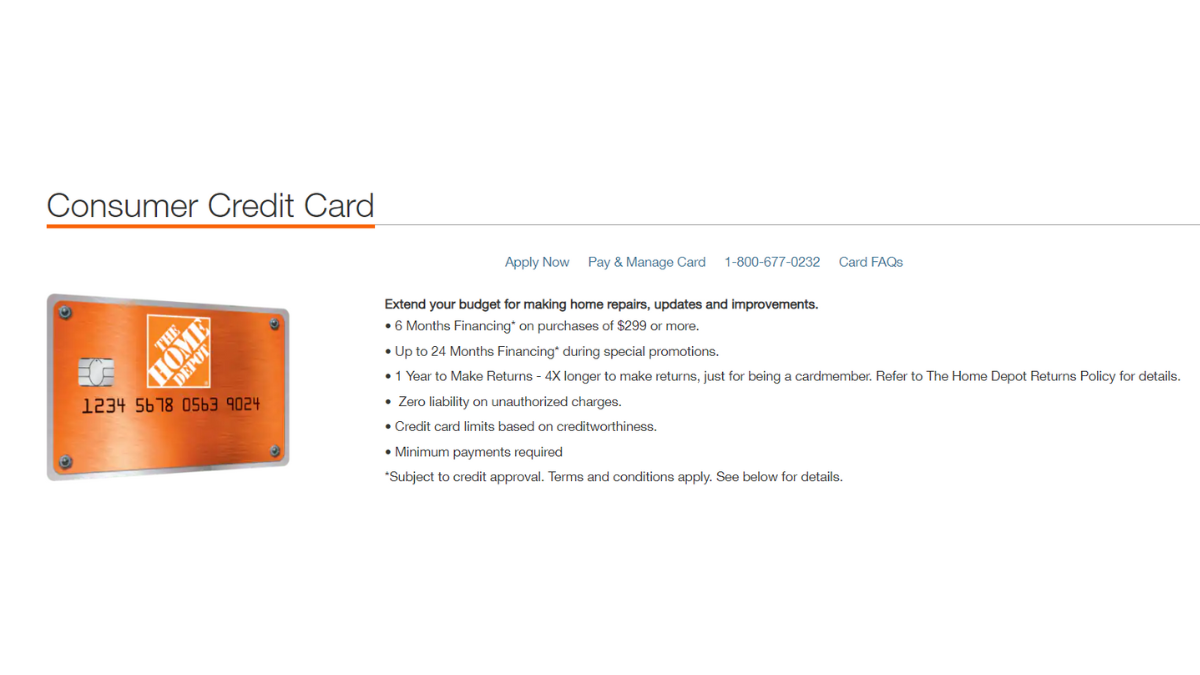 Home Depot Consumer Credit Card: Apply Now! - The Mad Capitalist