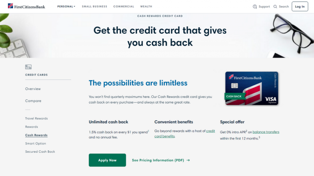 First Citizens Bank Cash Rewards Credit Card
